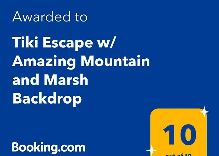 Tiki Escape W/ Amazing Mountain And Marsh Backdrop